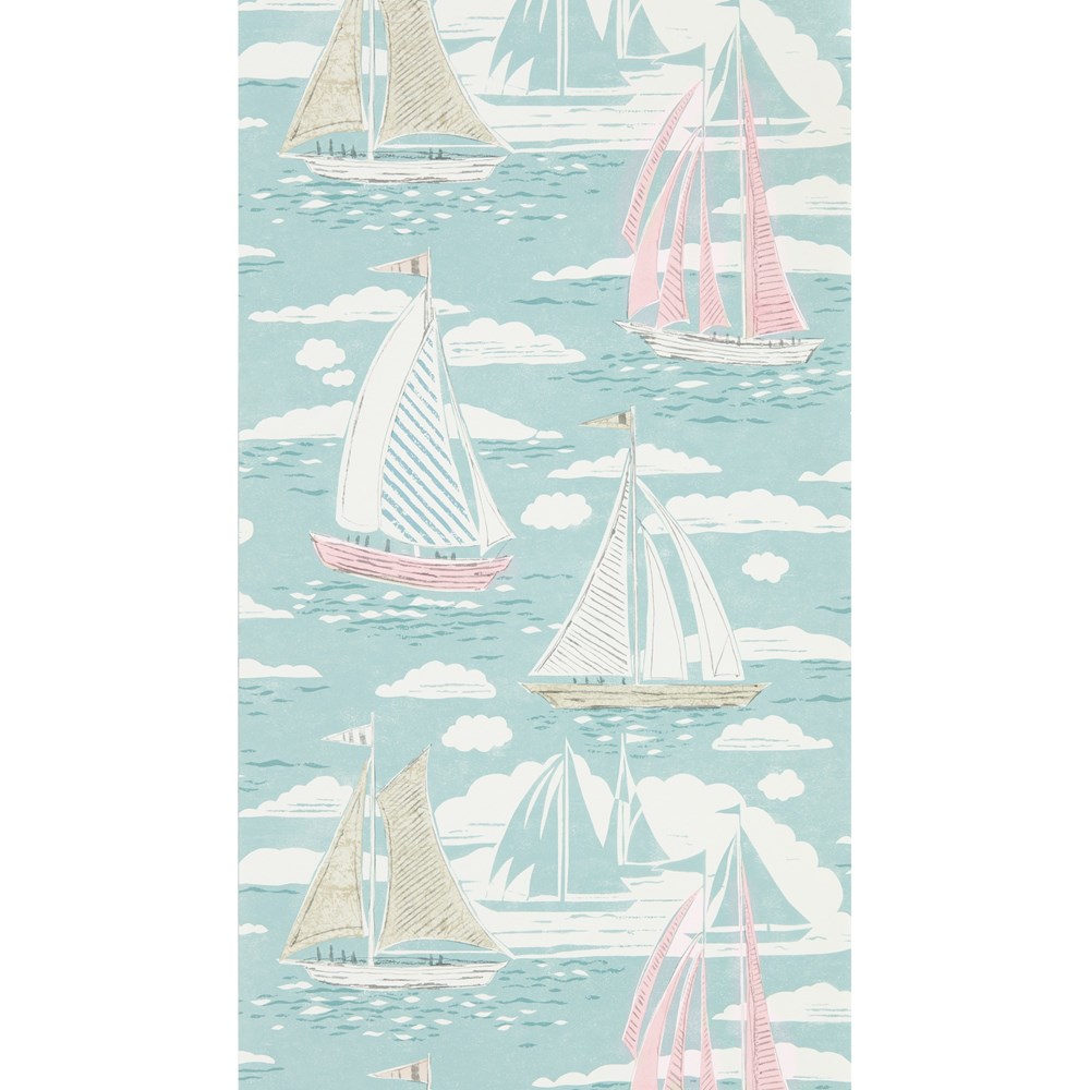 Sailor Wallpaper 216573 by Sanderson in Sky Blue